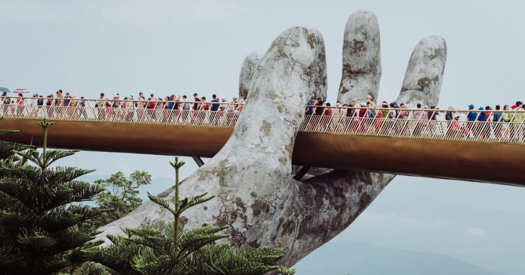 Overtourism in Vietnam - Golden Bridge Da Nang