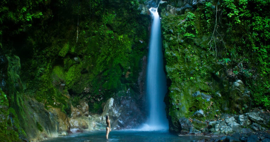 amazing waterfall while travelling during green season