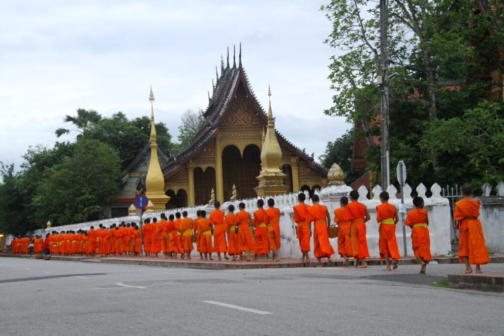 Alms round Luang Prabang