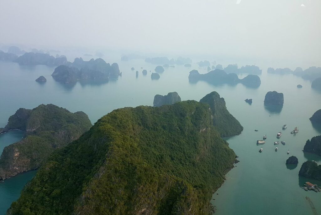 Ha Long Bay aerial view