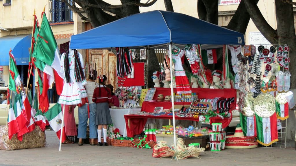 Mexico flags independence day