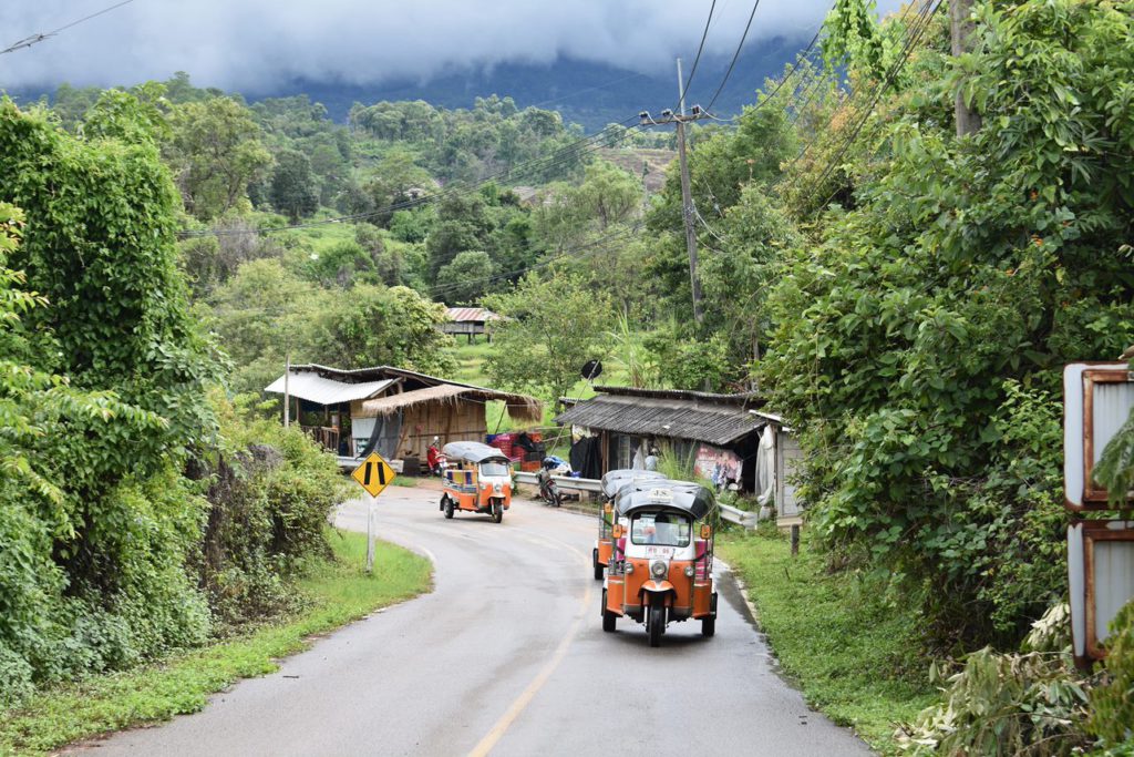 Tuk Tuk touring the mountains