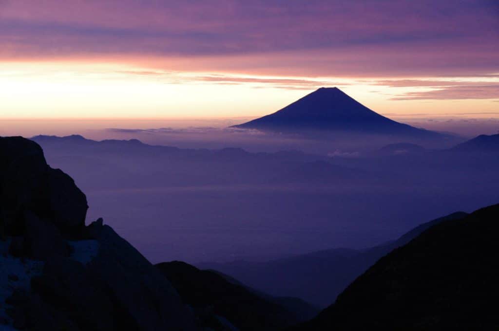 Mt Fuji silhouette