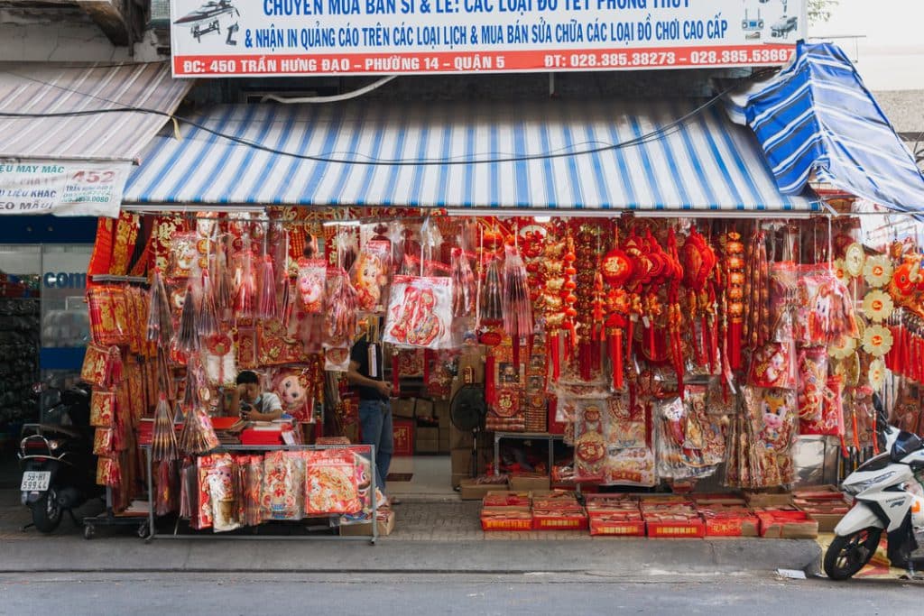 Tet decorations shop