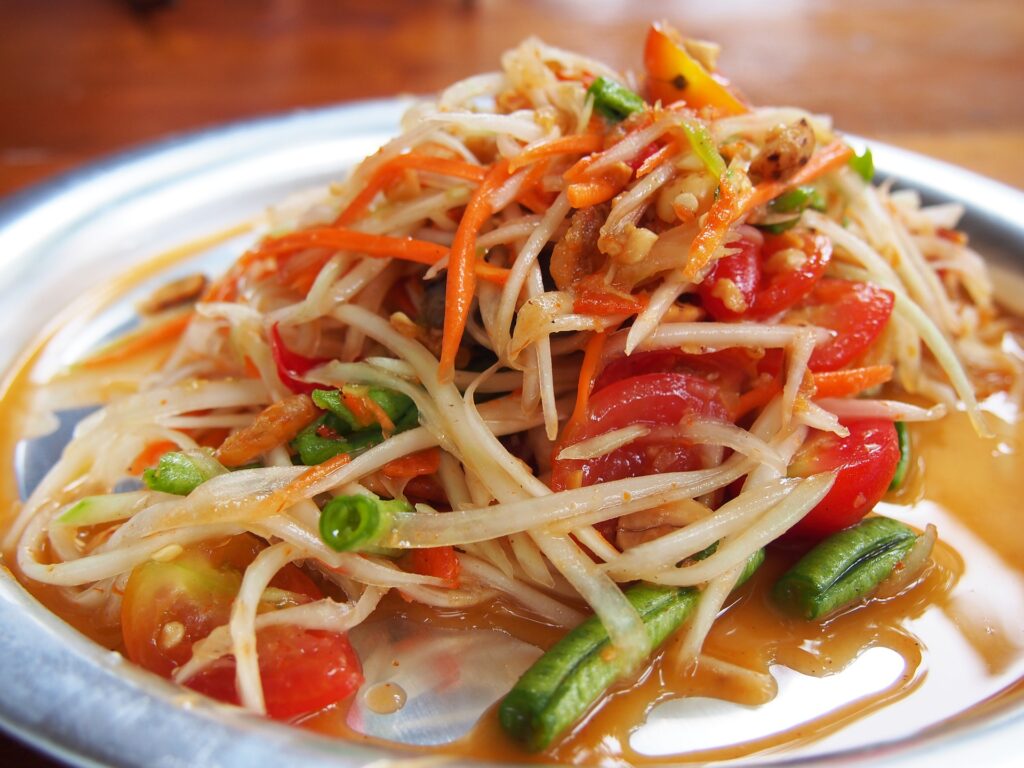 Papaya salad vegetarian vietnamese food