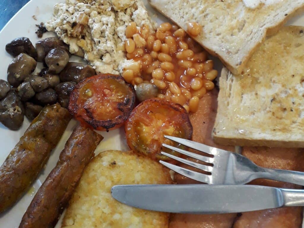 Filthy vegan full breakfast