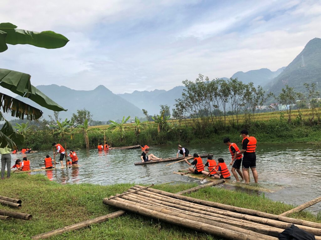 bamboo rafting educational travel