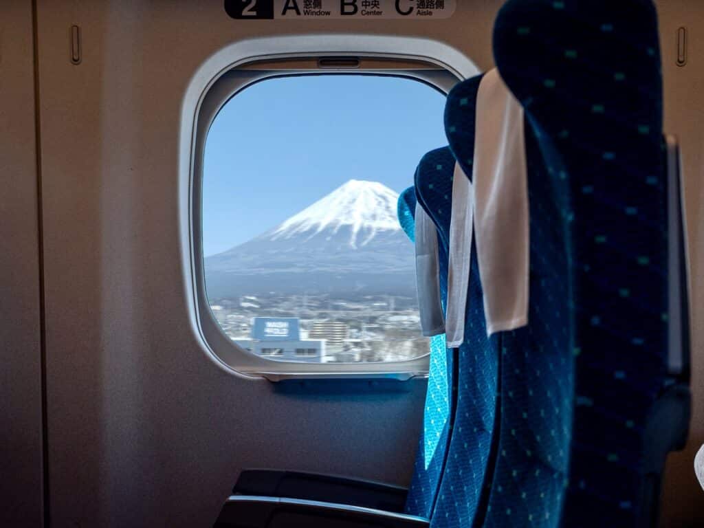 Mount Fuji from train