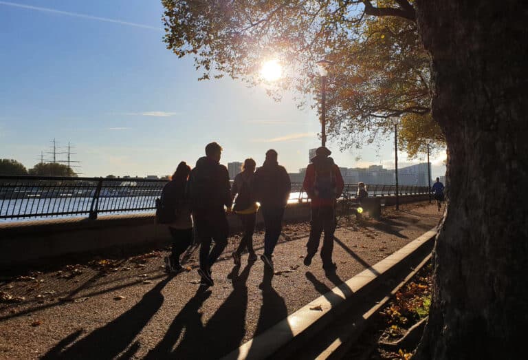 Walking beside Thames