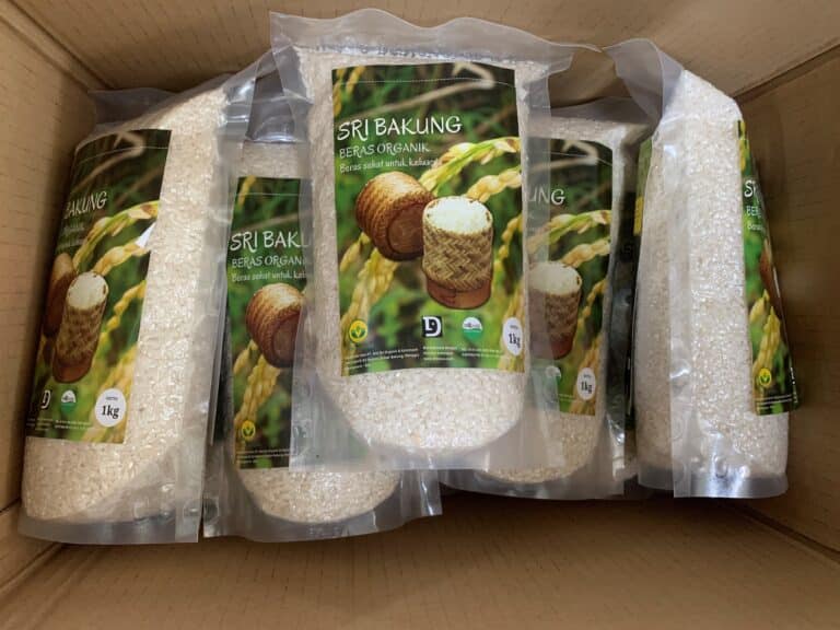 Organc rice packaging
