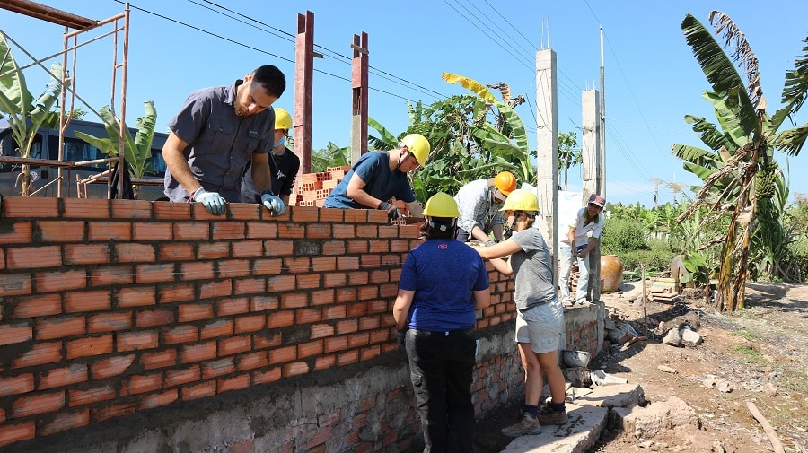 Building a new house, Vinh Long, Vietnam