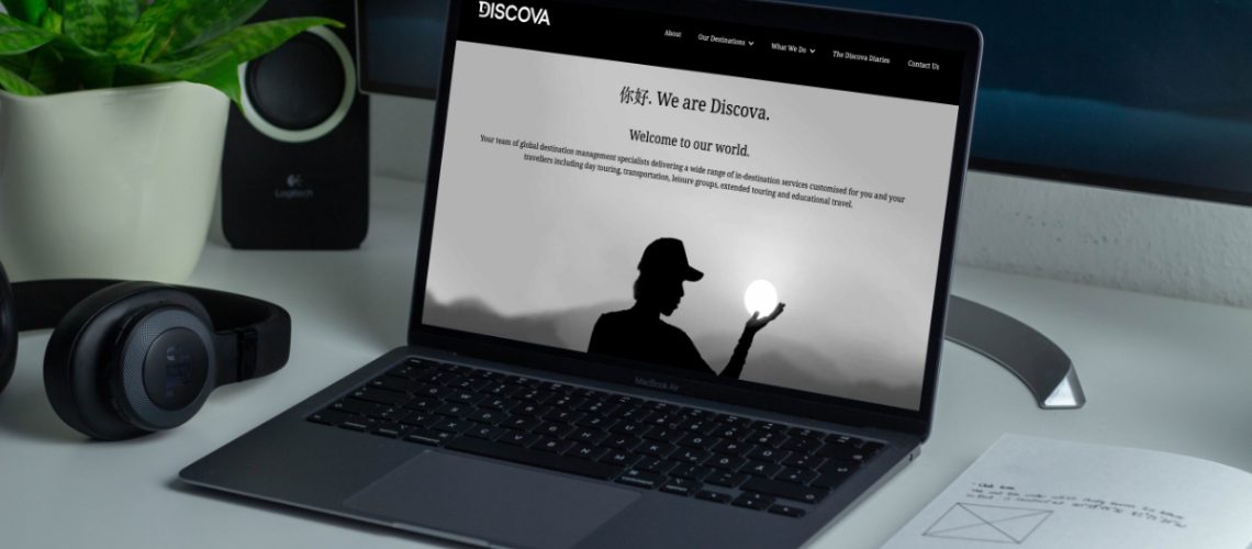 Discova homepage on laptop