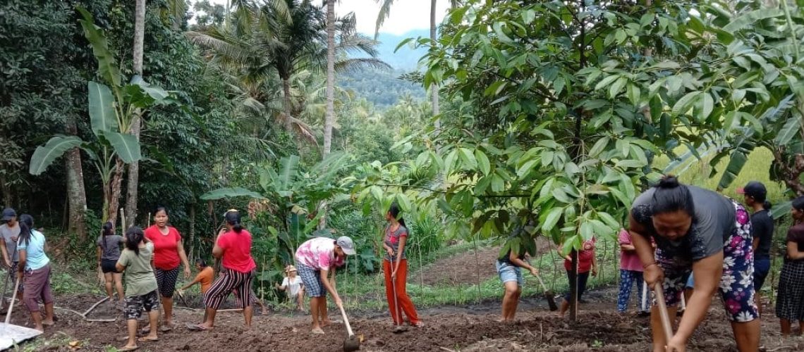 tilling soil