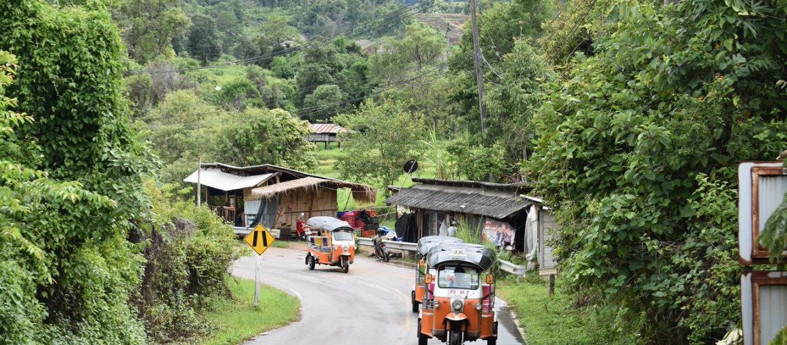 Tuk Tuk touring the mountains